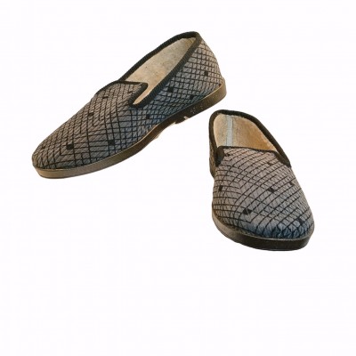 Pantufla Espa&ntilde;ola Maria rombos gris hombre talla 44